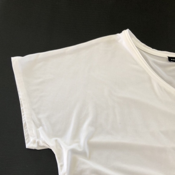 WHBM short sleeve V-neck Tee White SZ Small - Picture 8 of 8